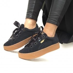Puma Vikky Platform Ribbon Sneakers